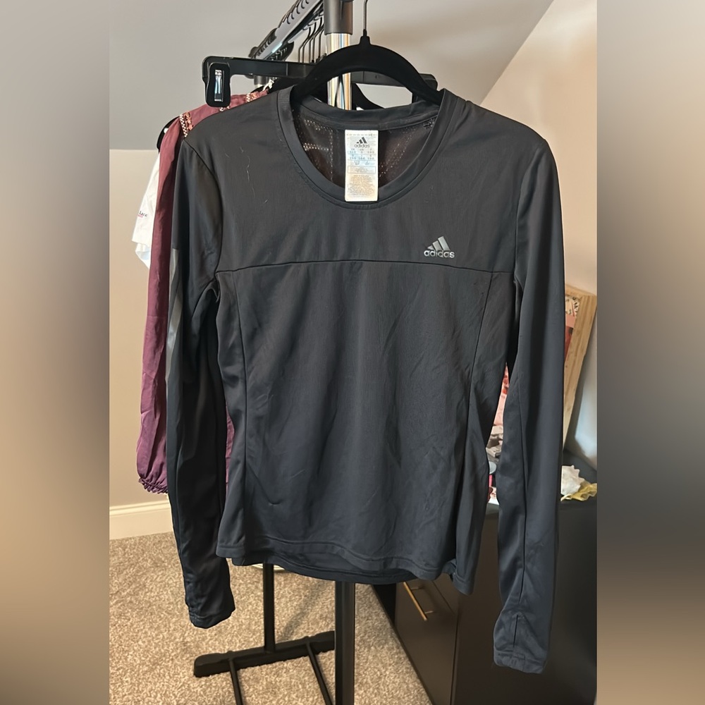 Adidas Women's Charcoal Long Sleeve Tee